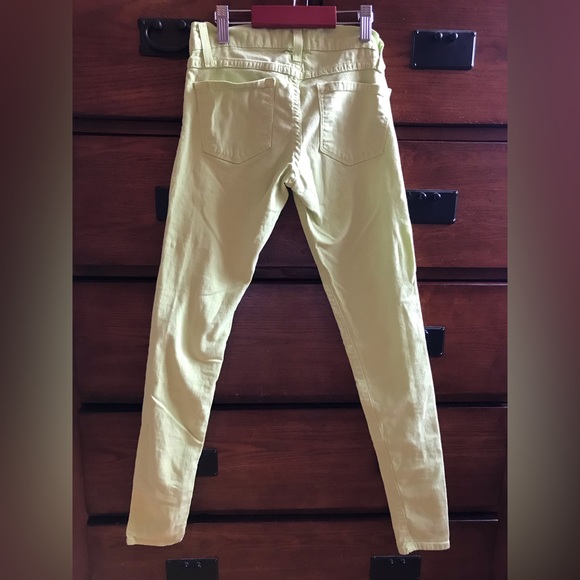 Vintage Klique B Los Angeles Lime Green Denim Skinny Leg Jean Size 0 - Picture 4 of 8